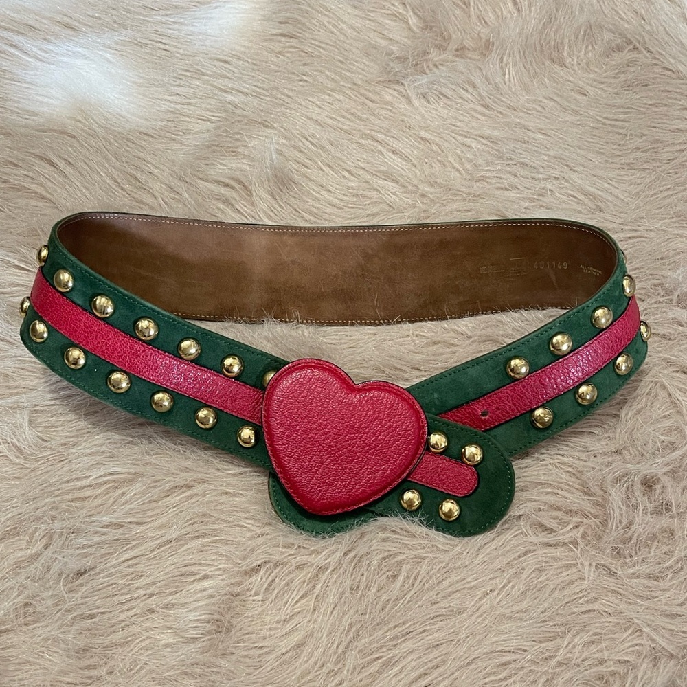 Moschino Heart & Studs belt